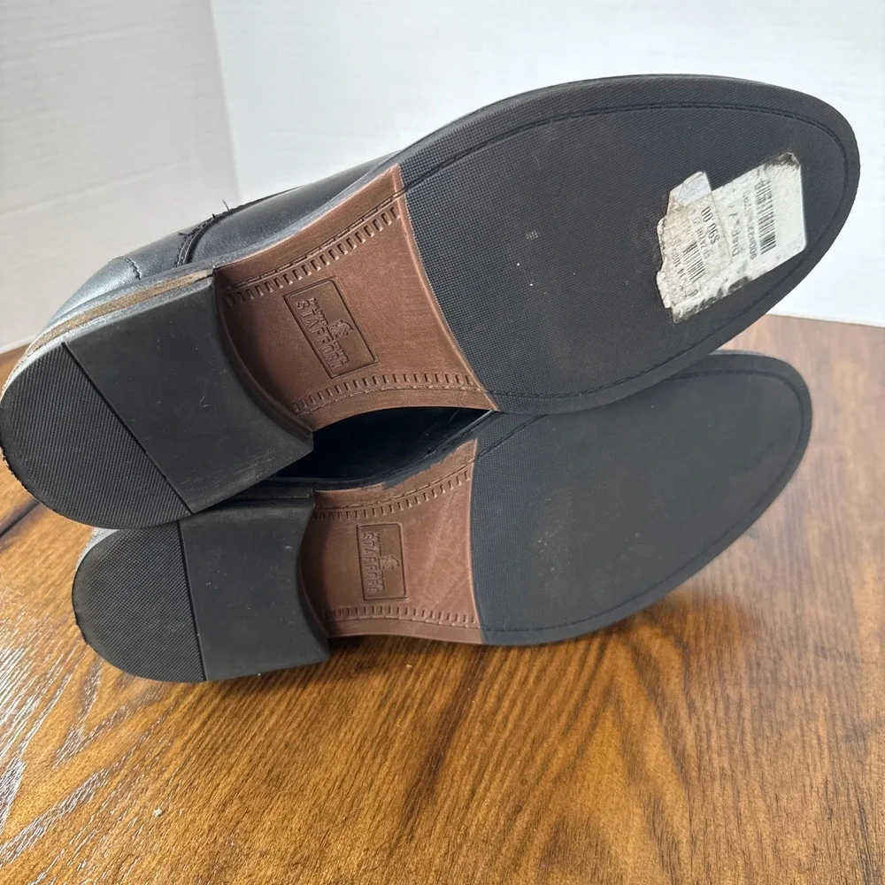 TAILORED CULTURE‎ STAFFORD SHOES GENUINE LEATHER MENS 8 M BLACK